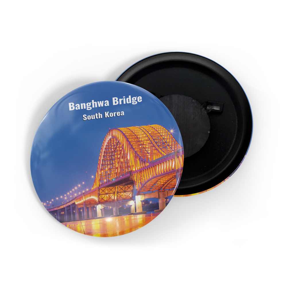 dhcrafts Fridge Magnet Multicolor Famous Tourist Place Banghwa Bridge South Korea Glossy Finish Design Pack of 1